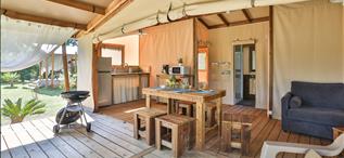 full equipped glamping tent in Vendée
